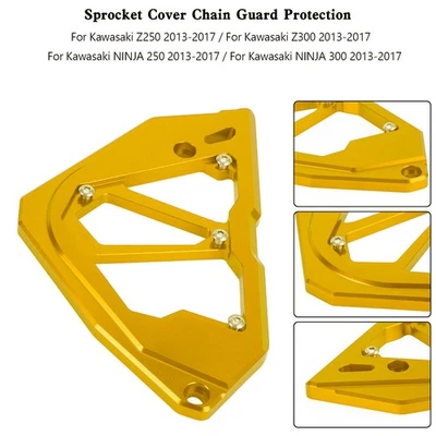 Protector de cadena con cubierta de piñón para KAWASAKI Z250 Z300 NINJA 300 250 13-17 dorado Foto 1 de 4