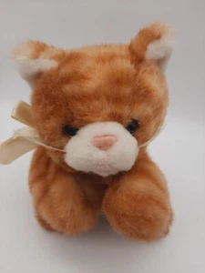 Bearington Collection Orange Tabby Kitty Cat Stuffed Animal Beanbag Plush 8” - Picture 1 of 12