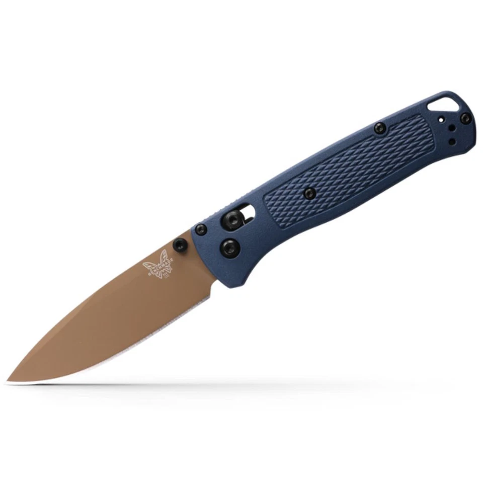 Benchmade 535FE-05 Bugout Folding Knife Crater Blue Handle Drop-Point