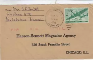 1942, Kealakekua, HI a Chicago, IL, censurado, ver comentario (C2097) - Imagen 1 de 1