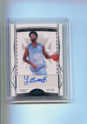 2022-23 Leaf Trinity Rookie Autographs Silver Yohan Traore Rookie Auto 33/49 - Image 1 of 2