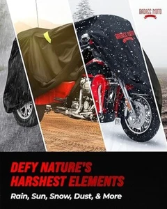 Badass Moto Ultimate for Harley Trike Cover Waterproof Motorcycle Cover - Heavy - Picture 1 of 1