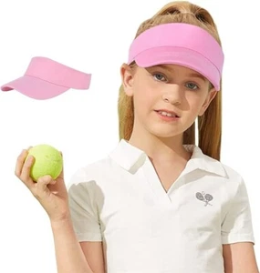 UPF 50+ Kids Visor Sun Hat Adjustable High Tennis Hat Sports Running Golf Visor - Picture 1 of 5