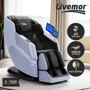Livemor 4D Massage Chair Electric Recliner 135CM SL-track Full Body Massager - Picture 1 of 8