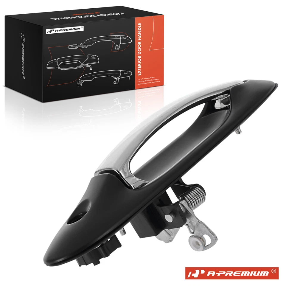 Maçaneta de porta externa cromada + preta driver dianteiro para Lincoln Town Car 2003-2011 - Imagem 1 de 4