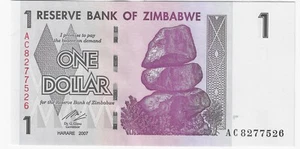 Zimbabwe, $1, 2007 (2009) P-65, UNC Buffalo - Picture 1 of 2