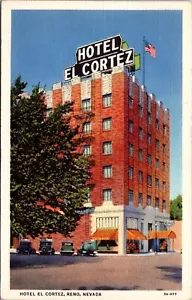 Cartolina in lino Hotel El Cortez Reno Nevada - Foto 1 di 2
