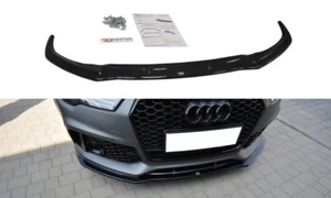 Front Diffuser Diffusor V1 Maxton Design Gloss Black For Audi Rs7 Facelift - Picture 1 of 9