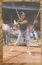 JOSE CANSECO, RARE ! 3 1/2"  x 5 1/2" PHOTO POSTCARD "BARRY COLLA", LEGEND !