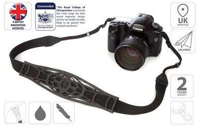 Camera Strap Adjustable Shoulder Strap Sling DSLR Canon Nikon Black is0940 - Image 1 of 4