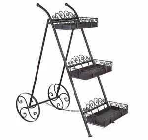 Pflanzentreppe Pflanzregal 3 Etagen Blumenständer Blumenregal Blumentreppe 110cm - Bild 1 von 7