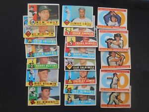 1960 Topps High #509-570 Baseball Lot 20 Drysdale Fox All-Star Dodgers Yankees
