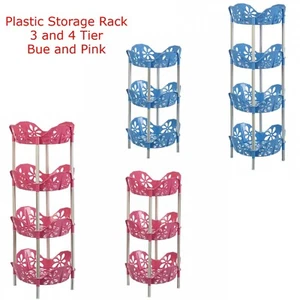 3 4 Tier Vegetable Fruit Storage Rack Kitchen Utility Bathroom Multipurpose Rack - Picture 1 of 5