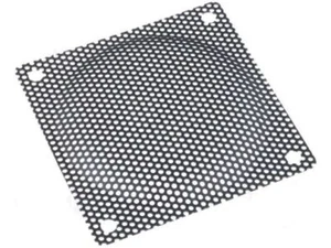 Lüftergitter 80x80mm schwarz Metall Gewebe zum schrauben - Bild 1 von 2