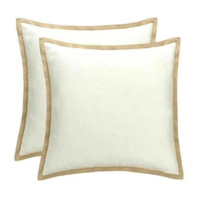 Bridge Street Romano European Pillow Sham 26x26 Wheat Color Ivory 1 Single Sham - Image 1 of 4