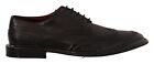 Dolce & Gabbana Zapatos Derby Cuero Negro Oxford Wingtip Formal EU40 /