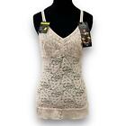 BALI Lace 'N Smooth Firm Control Cami Top Rose Camisole Women's Size Large New
