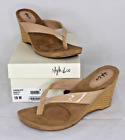 Style & Co Womens Chicklet Wedge Thong Sandal Nude Sizes 6.5 / 7 / 8 / 10 New
