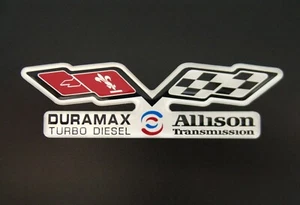 Duramax / Allison (DRAGS) EMBLÈME super taille argent - Photo 1/2