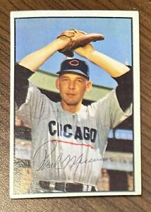 Signed 1953 Bowman Color #71 Paul Minner