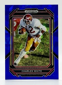 2023 Prizm Draft Picks Blue Ice #14 Charles White 30/99 Cleveland Browns - Picture 1 of 2
