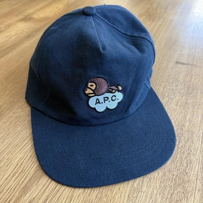 A Bathing Ape x A.P.C. Черная регулируемая крышка Bape редкая - Изображение 1 из 3