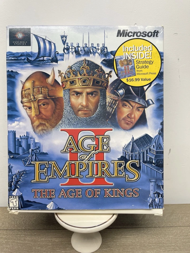 Age of Empires II The Age of Kings PC Big Box 1999 Complete w/ Guide & Tech Tree - Image 1 of 4