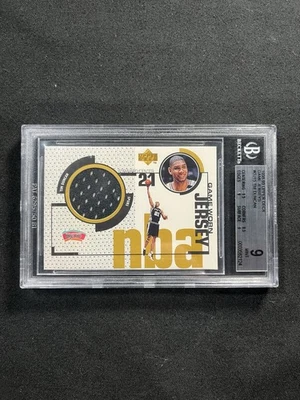 1998-99 Upper Deck First Game Jersey Tim Duncan BGS 9 Mint San Antonio Spurs - Image 1 of 2