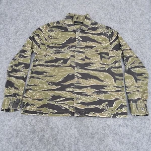 All Saints Shirt Mens Medium Green Tiga LS Camo Military Overshirt Utility Chore - Picture 1 of 9
