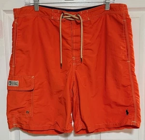 Polo Ralph Lauren Badehose Herren Medium Orange Classic Boardshorts Mesh gefüttert - Bild 1 von 9