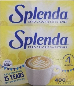 2x SPLENDA Zero Calorie Sweetener 400 Count Packets 14.1 oz 1 pack- 2 ct - Picture 1 of 1
