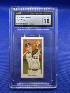 BUSTER POSEY 2020 TOPPS 206 SERIES 1 CSG 10 GEM MINT SAN FRANCISCO GIANTS - Picture 1 of 2