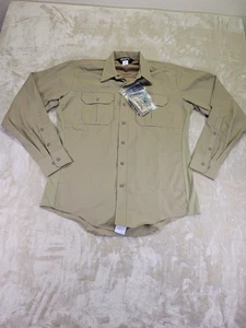 Vertx Shirt Mens Large Reg Tan Phantom LT Button Up Long Sleeve Casual Pockets - Afbeelding 1 van 19