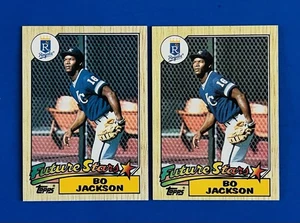 (2) 1987 Topps Bo Jackson Royals Baseball Rookie Cards #170; Mint - Bild 1 von 2