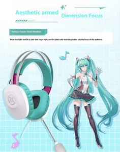 ASUS TX301 Hatsune Miku Wired Headphones Game Music Virtual 7.1 Sound Effects - Picture 1 of 7