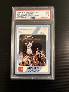 Michael Jordan 1989 North Carolina Collegiate Collection # 15 PSA 9 MINT - Bild 1 von 2
