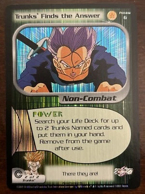 Trunks Finds The Answer HOLO FOIL Rare 6 Preview DBZ TCG DRAGON BALL Z SCORE CCG - Image 1 of 4