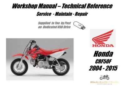 Honda CRF50F CRF50 F CRF 50 F Service Repair Workshop Manual USB 2004 - 2015 - Image 1 of 4