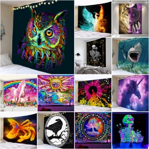 Large Animals Tapestry Eagle Wall Hanging Blanket Bedroom Bedspread Backdrop Art - Picture 1 of 20