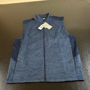 PGA Tour Golf Vest Mens Large Full Zip Sleeveless Stretch Athletic Blue New $75 - Picture 1 of 10