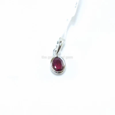 Colgante Rubí Natural Colgante Plata de Ley 925, Colgante Minimalista Foto 1 de 4