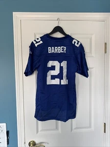 VTG Reebok NFL New York Giants Tiki Barber 21 Blue Jersey Mens XL - Picture 1 of 5