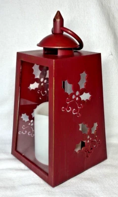 HOLLY LINTERNA VELA LED ROJA 4 X 9 PULGADAS NUEVA CON ETIQUETAS Foto 1 de 4