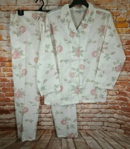 BNWT Ladies Sz L Arabella Light Cotton Long Sleeve Pink Floral Long Pyjamas Set - Picture 1 of 4