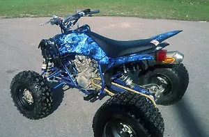 Yamaha Raptor 250 graphics decal kit NO9500 Blue Zombie Skull - Foto 1 di 3