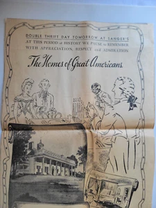 Sanger Brothers Dallas TX Mount Vernon Washington Original 1944 Anzeige ~10,5x19" - Bild 1 von 3