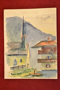 Aquarell,Ulrich,St.Nicolaus bei Inzell,1967 - Bild 1 von 3