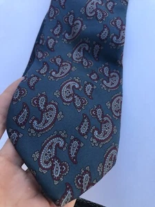 Remington Krawatte türkis burgandy dunkelgrau Herren Paisley - Bild 1 von 10