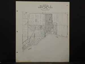 Wisconsin Walworth County Map 1966 Geneva Lake, William's Bay Rev. 1982 P4#26 - Picture 1 of 1