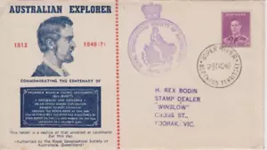 Stamp Australia 2d purple KGV1 RGSQ Leichhardt cover Roper River postmark, Bodin - Picture 1 of 1